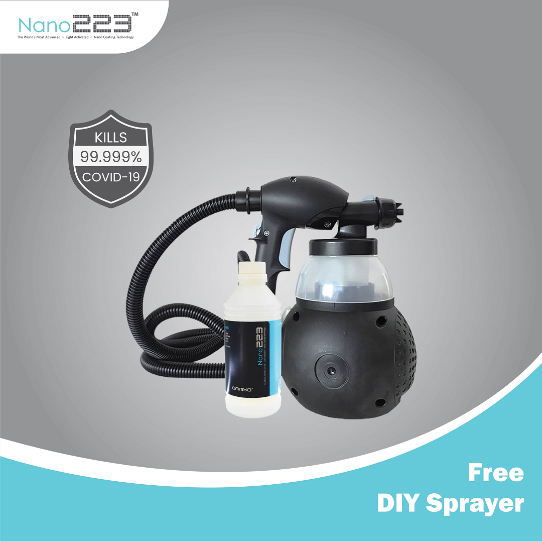 车用Nano223 多功能消毒除醛喷雾 1 升（免费 DIY 喷雾器）